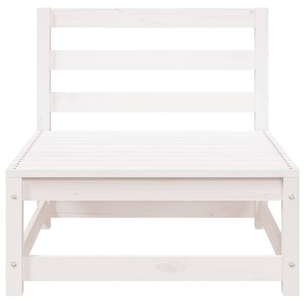 Gartensofas ohne Armlehnen 3er Set Weiß