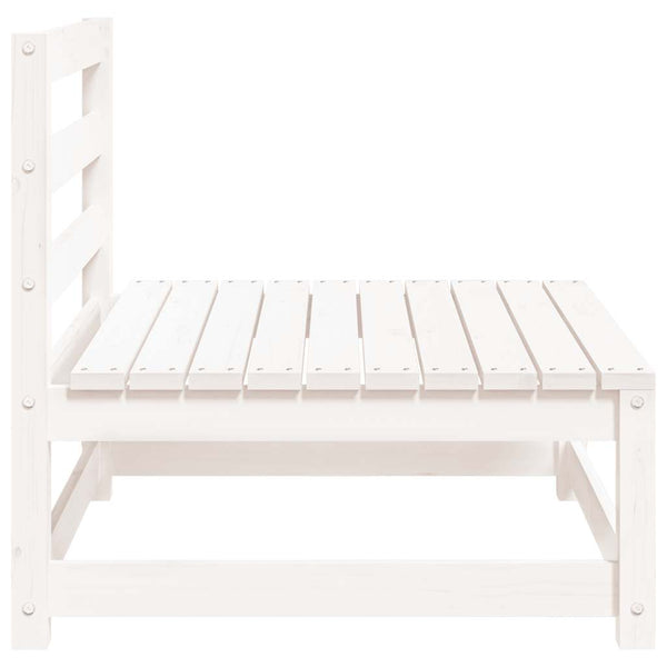 Gartensofas ohne Armlehnen 3er Set Weiß
