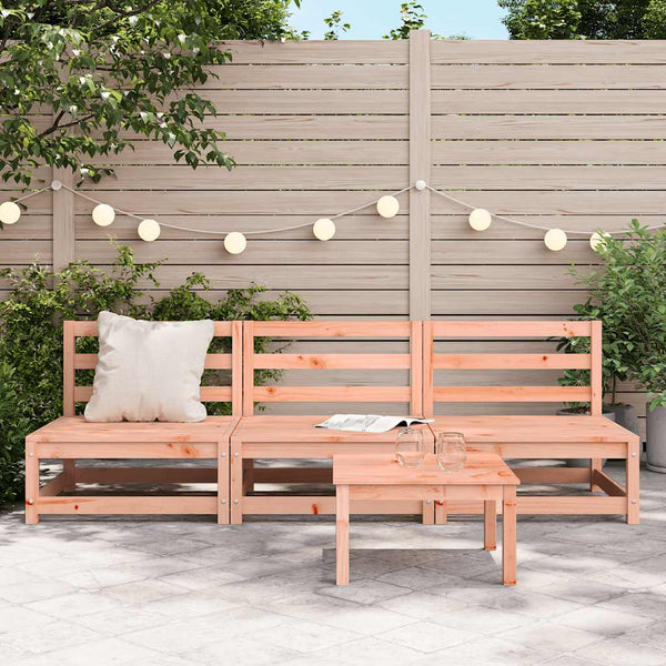 Gartensofas ohne Armlehnen, 3er Set, Douglasie