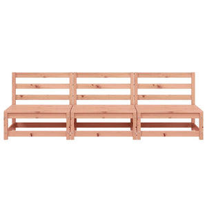 Gartensofas ohne Armlehnen, 3er Set, Douglasie