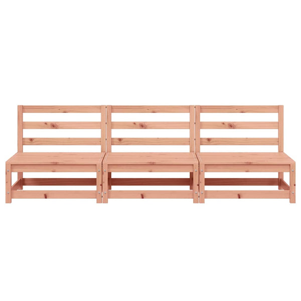 Gartensofas ohne Armlehnen, 3er Set, Douglasie