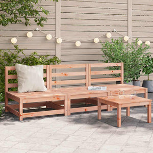 Gartensofas ohne Armlehnen, 3er Set, Douglasie