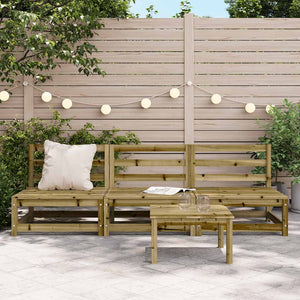 3er Gartensofa ohne Armlehne Kiefer 70x70x67cm