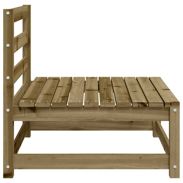 3er Gartensofa ohne Armlehne Kiefer 70x70x67cm
