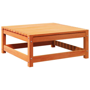 Gartenhocker Kiefer Massivholz Wachsbraun 70x70