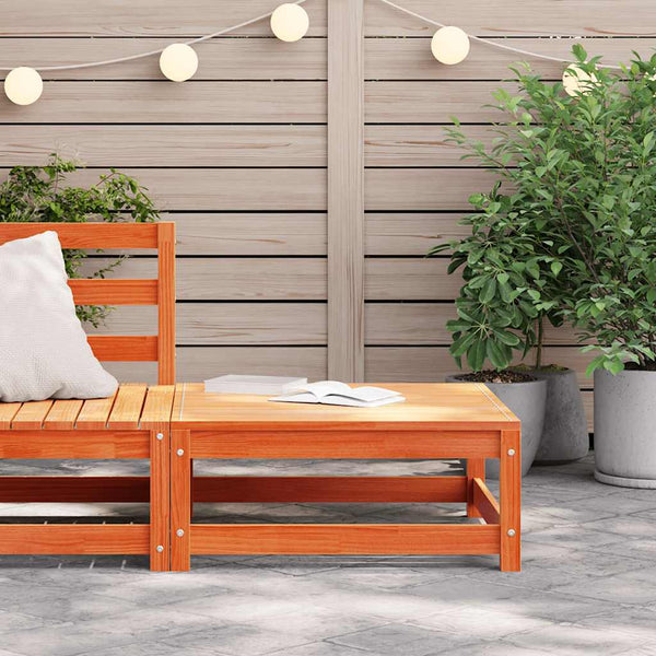 Gartenhocker Kiefer Massivholz Wachsbraun 70x70