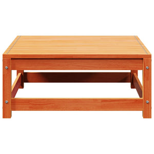 Gartenhocker Kiefer Massivholz Wachsbraun 70x70