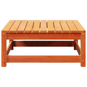 Gartenhocker Kiefer Massivholz Wachsbraun 70x70