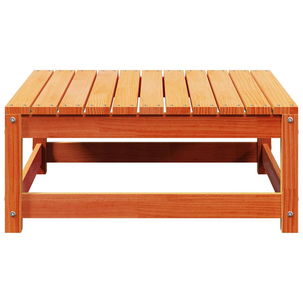 Gartenhocker Kiefer Massivholz Wachsbraun 70x70