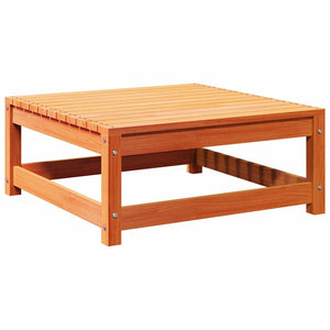 Gartenhocker Kiefer Massivholz Wachsbraun 70x70