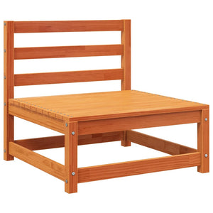 2-Sitzer Gartensofa Kiefer Massivholz Wachsbraun