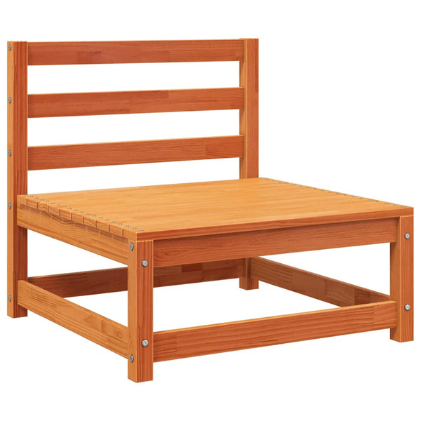 2-Sitzer Gartensofa Kiefer Massivholz Wachsbraun