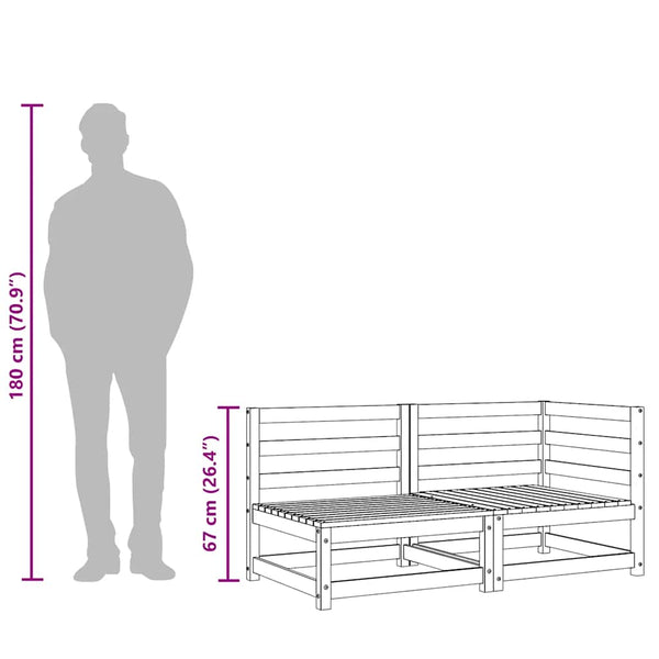 2-Sitzer Gartensofa aus Douglasienholz
