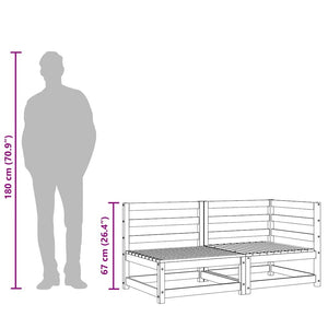 2-Sitzer Gartensofa Kiefer Imprägniert