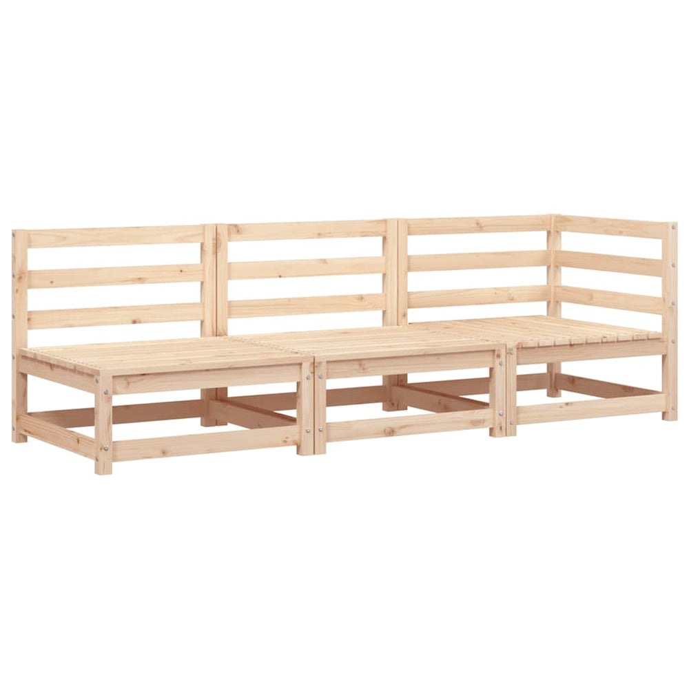 3-Sitzer Gartensofa Kiefer Massivholz