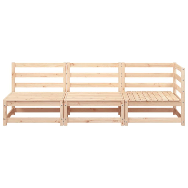 3-Sitzer Gartensofa Kiefer Massivholz