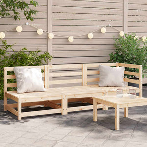 3-Sitzer Gartensofa Kiefer Massivholz