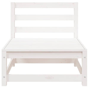 Gartensofa 3-Sitzer Weiß Kiefer Massivholz