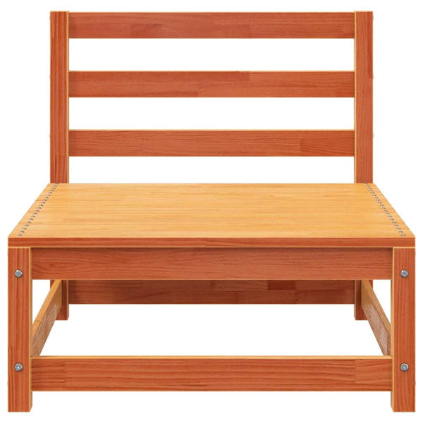 3-Sitzer Gartensofa Kiefer Massivholz Wachsbraun