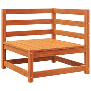 3-Sitzer Gartensofa Kiefer Massivholz Wachsbraun