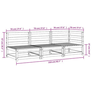 3-Sitzer Gartensofa aus Douglasienholz