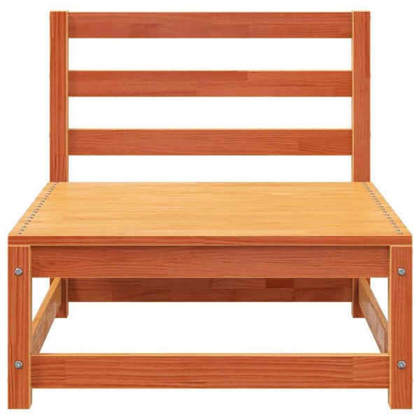 Gartensofa Kiefer mit Hocker, Wachsbraun