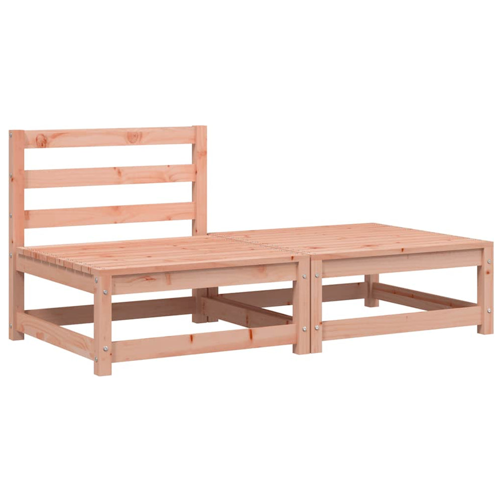 vidaXL Armless Garden Sofa with Ottoman Solid Douglas Wood
