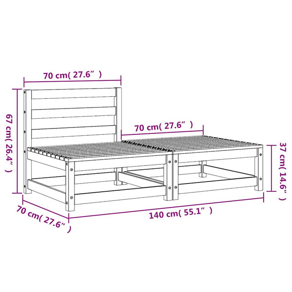 Gartensofa Douglasie mit Hocker