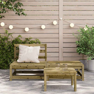 Gartensofa mit Hocker aus Kiefernholz