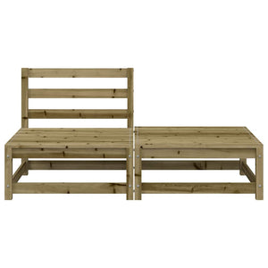 Gartensofa mit Hocker aus Kiefernholz