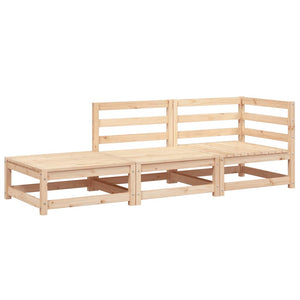 Gartensofa mit Hocker Kiefer Massivholz