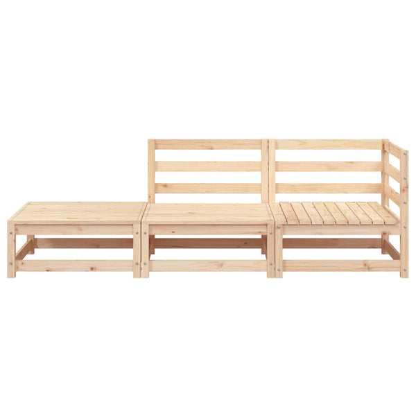 Gartensofa mit Hocker Kiefer Massivholz