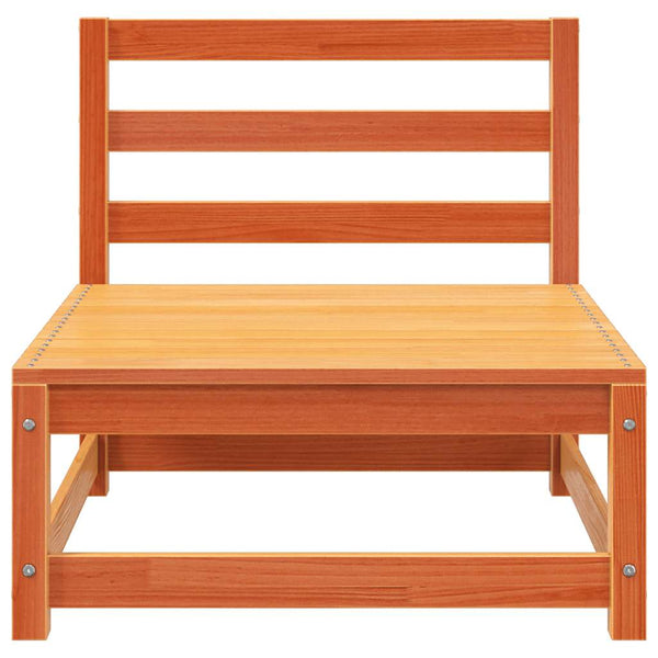 Gartensofa 2-Sitzer mit Hocker, Wachsbraun