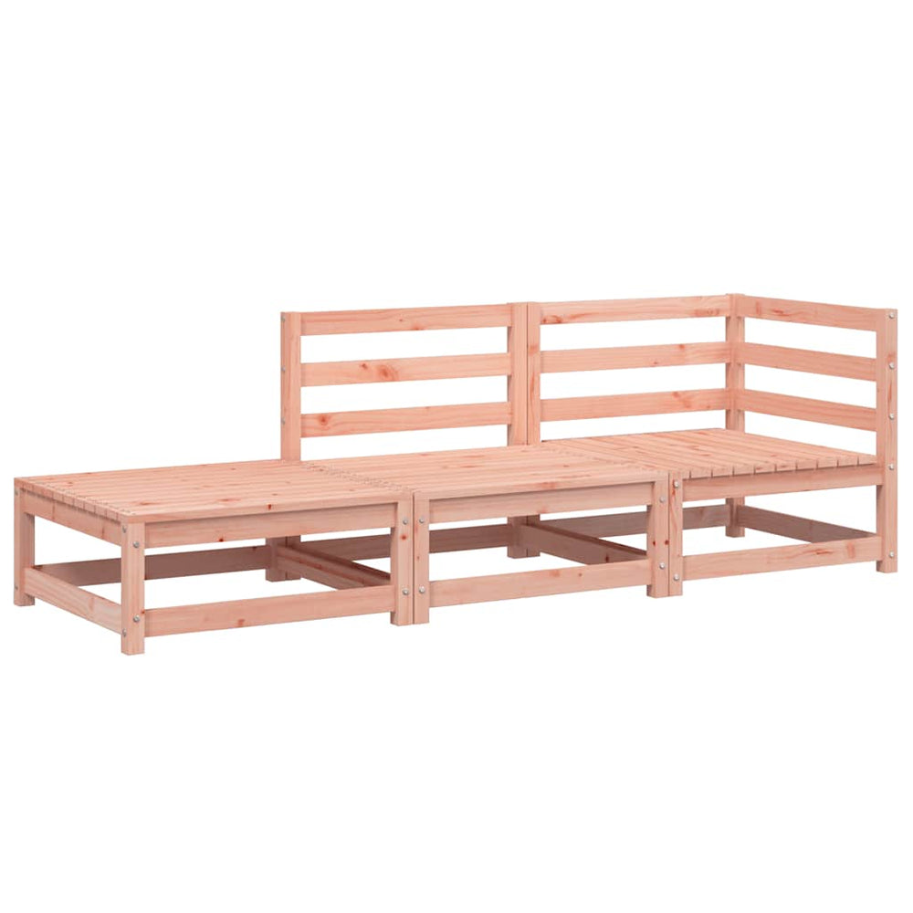 vidaXL 2-Seater Garden Sofa with Footstool Solid Douglas Fir Wood