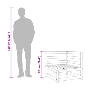 Gartensofa mit Hocker Douglasie 2-Sitzer