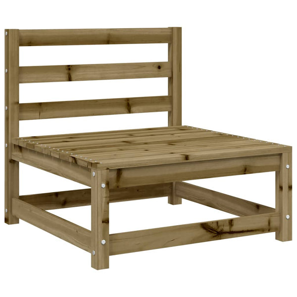 Gartensofa 2-Sitzer mit Hocker, Kiefer imprägniert