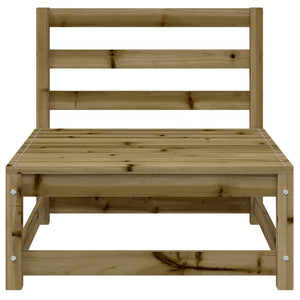 Gartensofa 2-Sitzer mit Hocker, Kiefer imprägniert