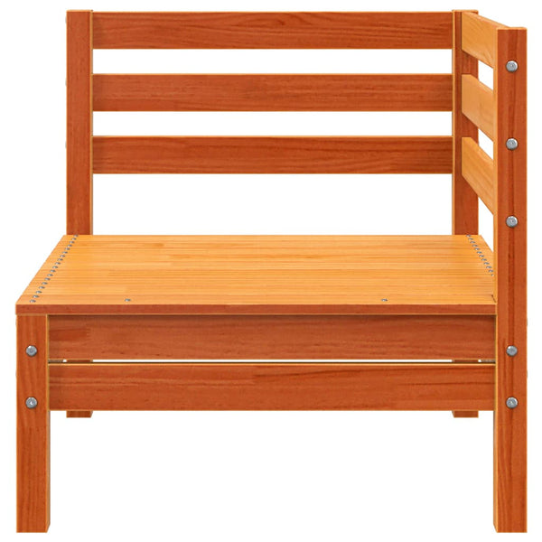 Garten Ecksofa Kiefer Massivholz Wachsbraun
