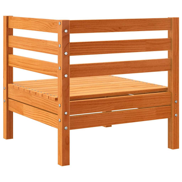Garten Ecksofa Kiefer Massivholz Wachsbraun