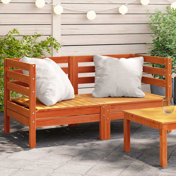 Garten Ecksofa Set, Kiefer Massivholz, 2-teilig
