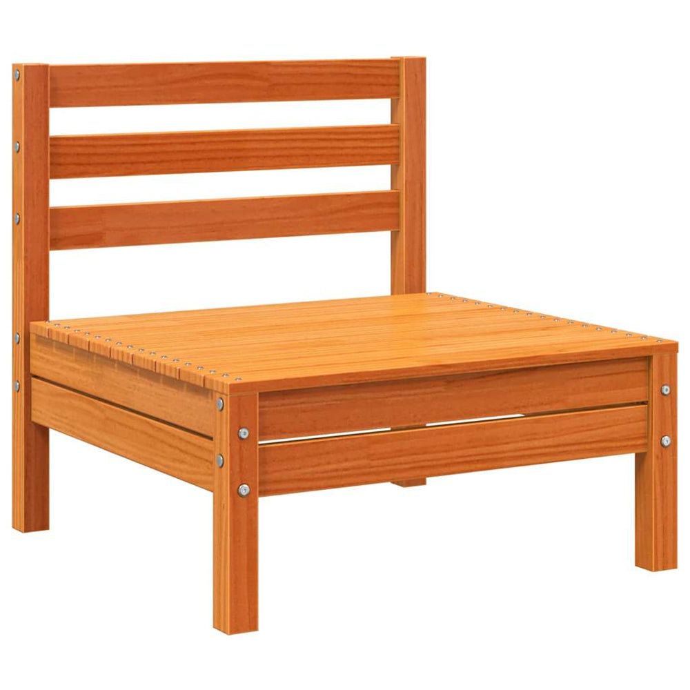 vidaXL Canapé de jardin sans accoudoirs Marron miel Bois de pin massif