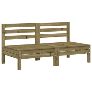 Gartensofas ohne Armlehnen, 2er Set, Kiefer