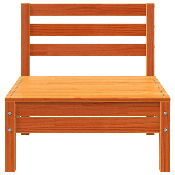 Gartensofa ohne Armlehne, 4er Set, Kiefer, Braun