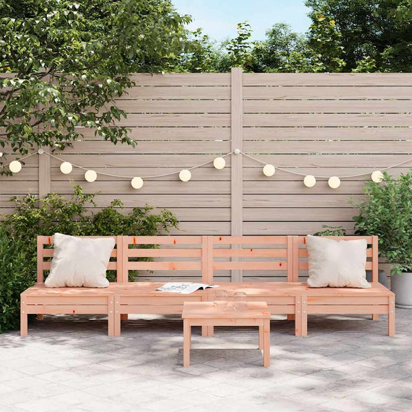 Douglasie Gartensofas ohne Armlehnen 4er Set