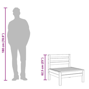 Douglasie Gartensofas ohne Armlehnen 4er Set
