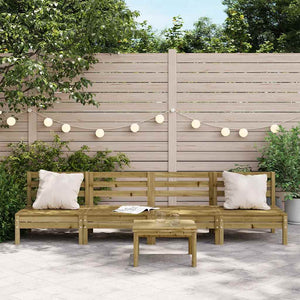 Gartensofas ohne Armlehnen, 4er Set