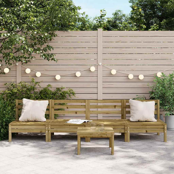 Gartensofas ohne Armlehnen, 4er Set