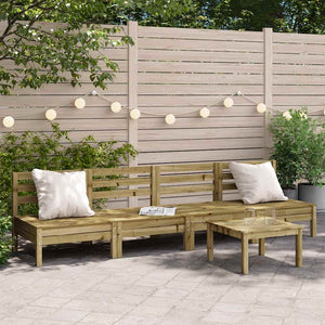 Gartensofas ohne Armlehnen, 4er Set