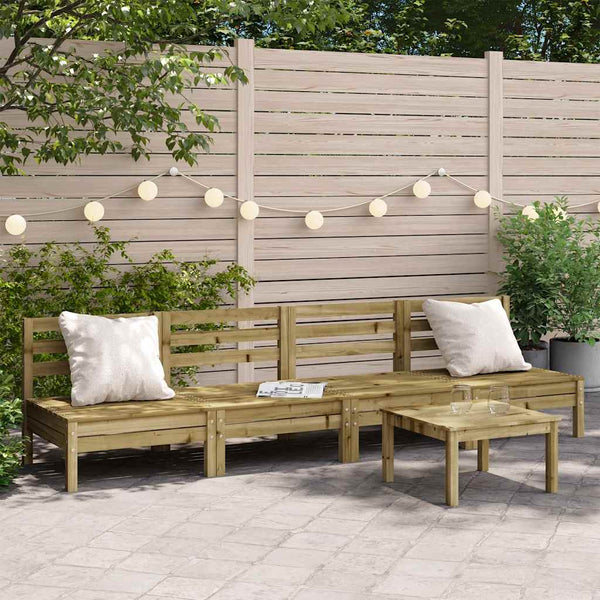Gartensofas ohne Armlehnen, 4er Set