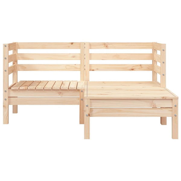 2-Sitzer Gartensofa mit Hocker Kiefernholz